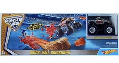 hot wheels monster jam brick wall breakdown